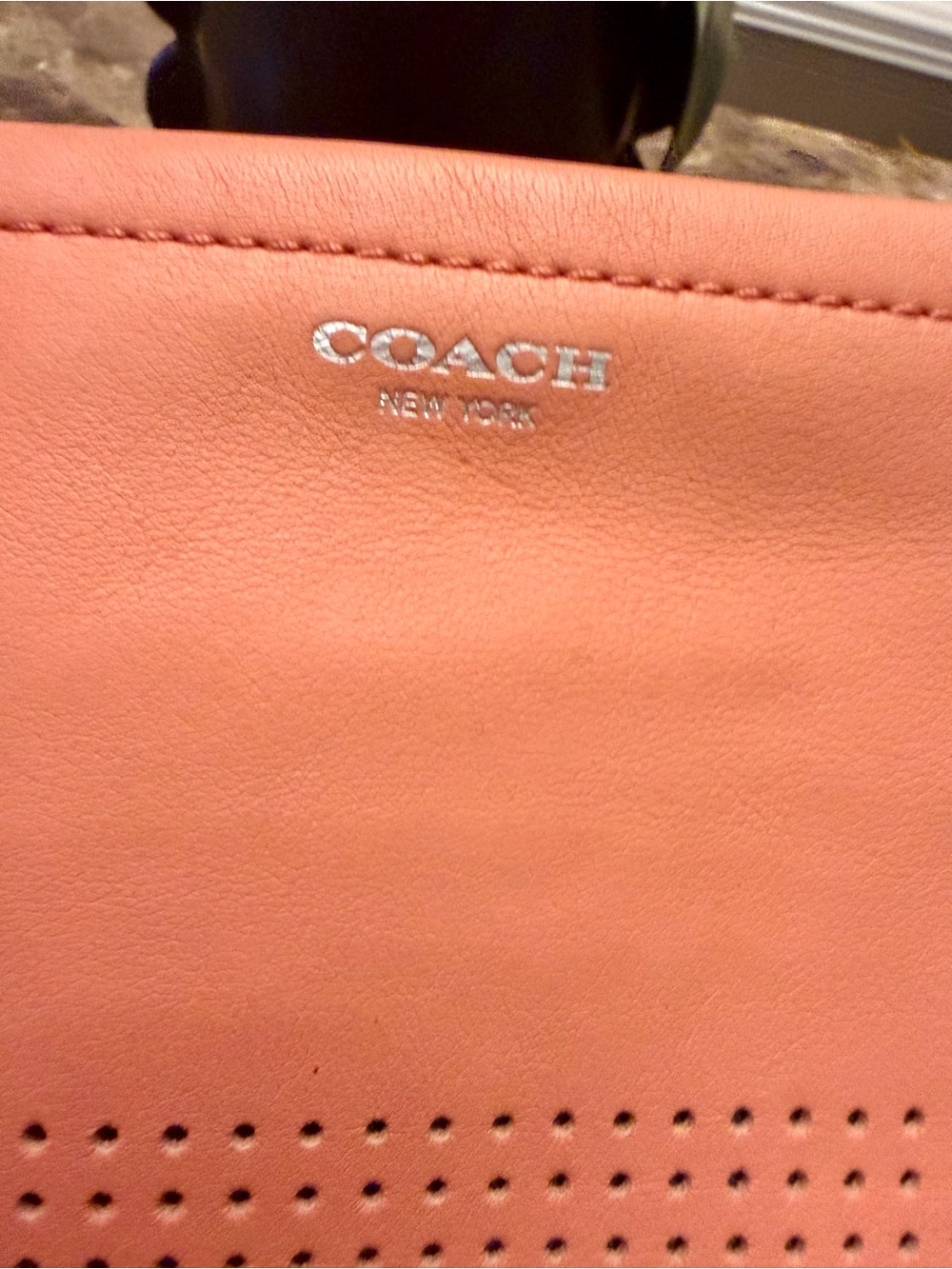 Coach Legacy Perforated Leather Large Wristlet Clutch - MSRP $160 - Picture 3 of 13
